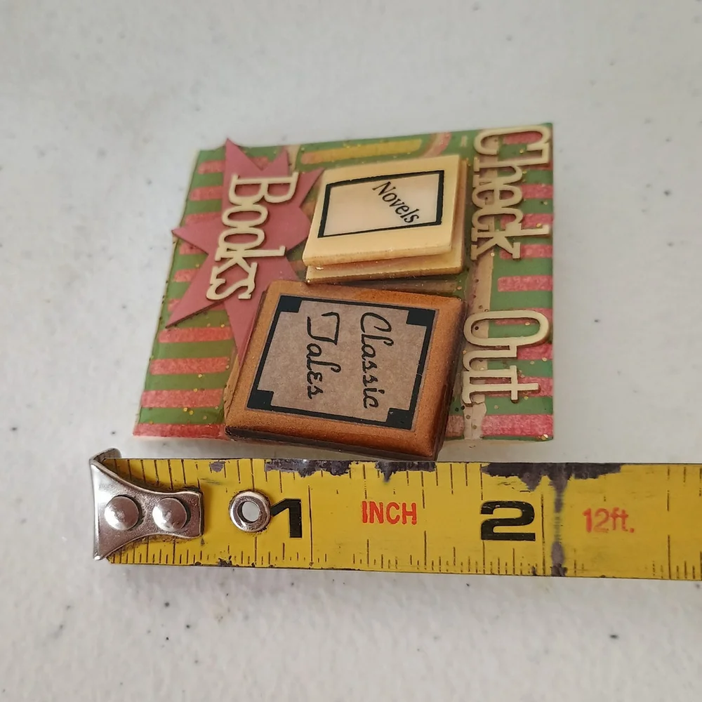 Vintage Books By Lucinda Pin Check Out Books 3D Pink Green Striped